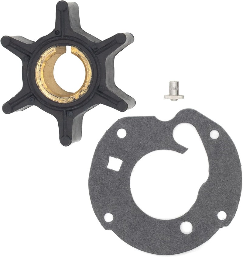 QUICKMARINER 0763735 Boat Water Pump Impeller with Key and Gasket for Johnson Evinrude BRP 5.5-7.5 HP Outboard Motors replaces 763735 387361 Sierra 18-3090 Marine Engine - Image 5